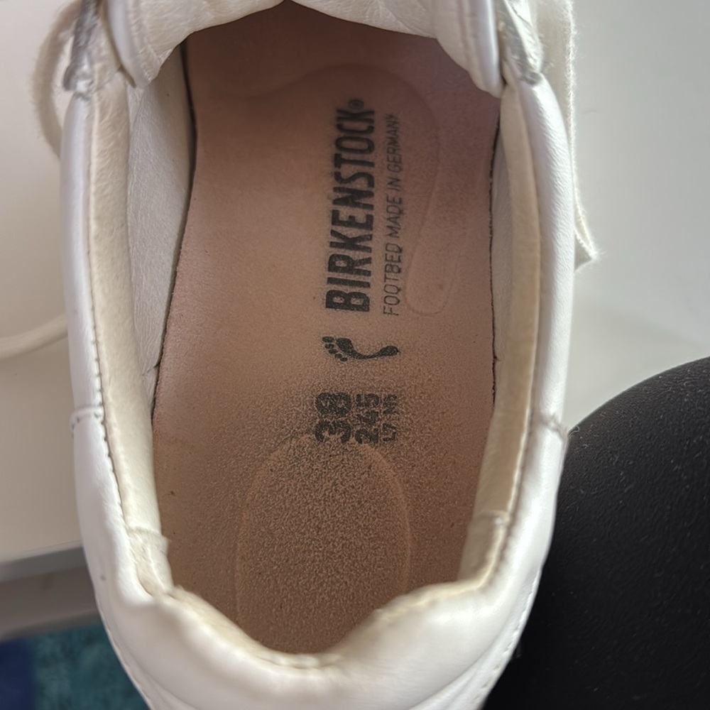 Birkenstock White Leather Sneakers - The Bend View 6